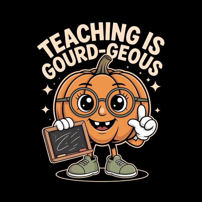 Autumn Teacher Saying Teaching Is Gourd Geous