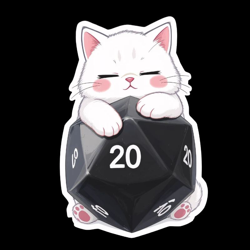 Chat endormi qui serre dans ses bras Cube W20 – Dessin animé