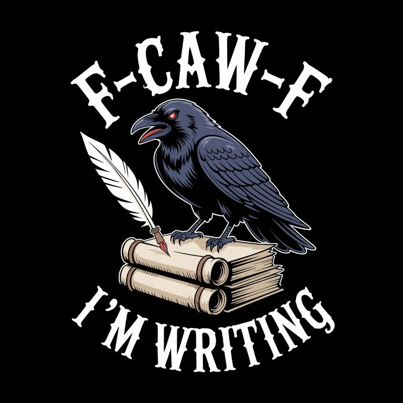 Raven quill and scrolls