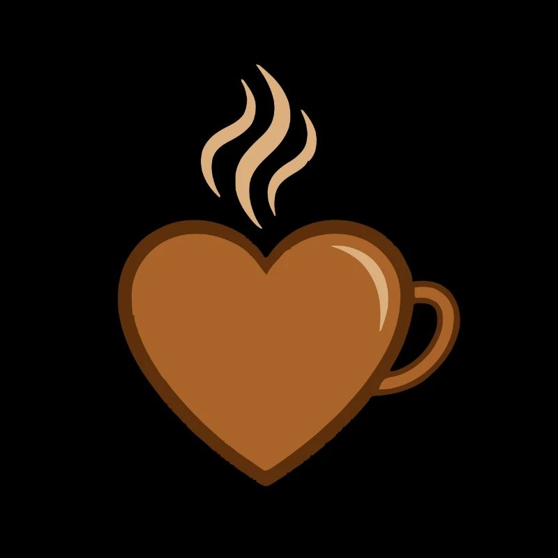 Coffee Heart Artwork Caffeine Lover