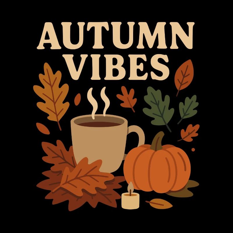 Fall Vibes: Coffee, Pumpkin & Leaves