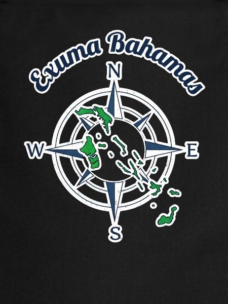 Exuma Bahamas Compass Graphic