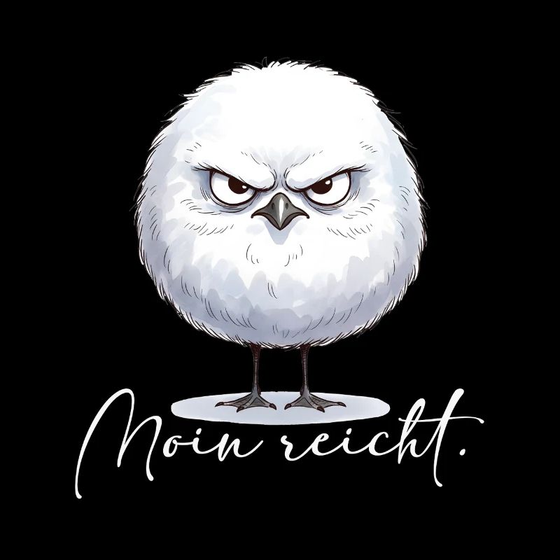 Moin reicht - grimmige runde Möwe