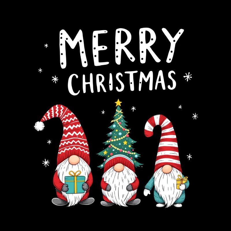 Joyeux Noël Gnome et arbre de Noël