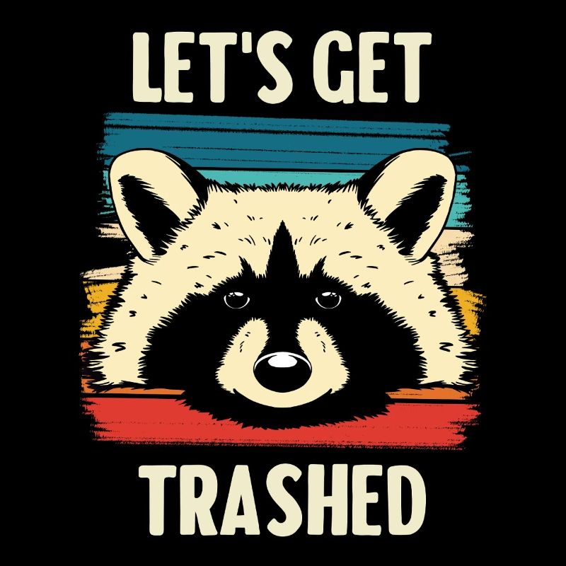 Rayures rétro raton laveur - Let’s Get Trashed