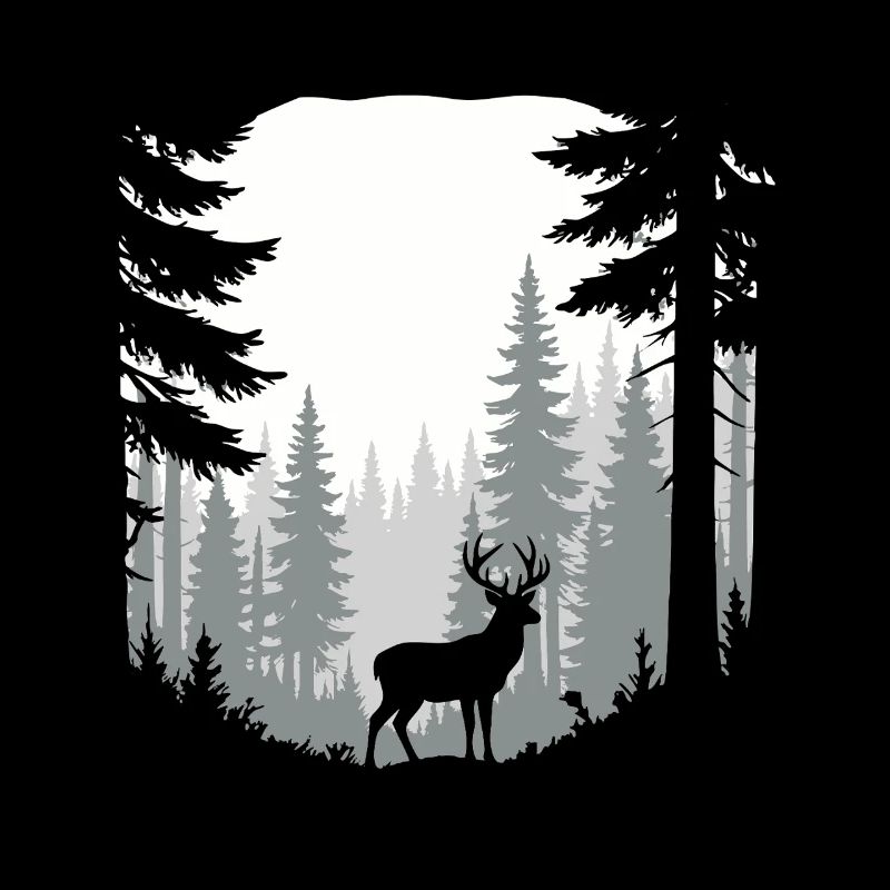 Cerf en forêt Scène de chasse Nature Vibes