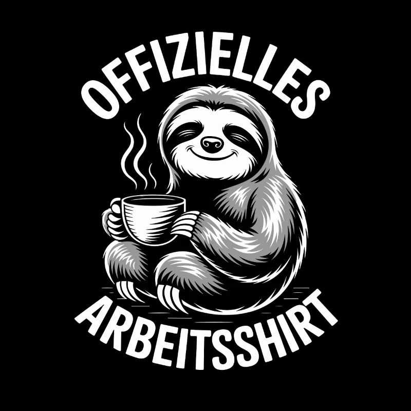Official Work Shirt Funny Sloth Motif