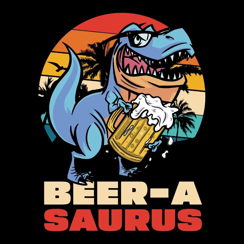 BièreUn Saurus Dino avec chope de bière