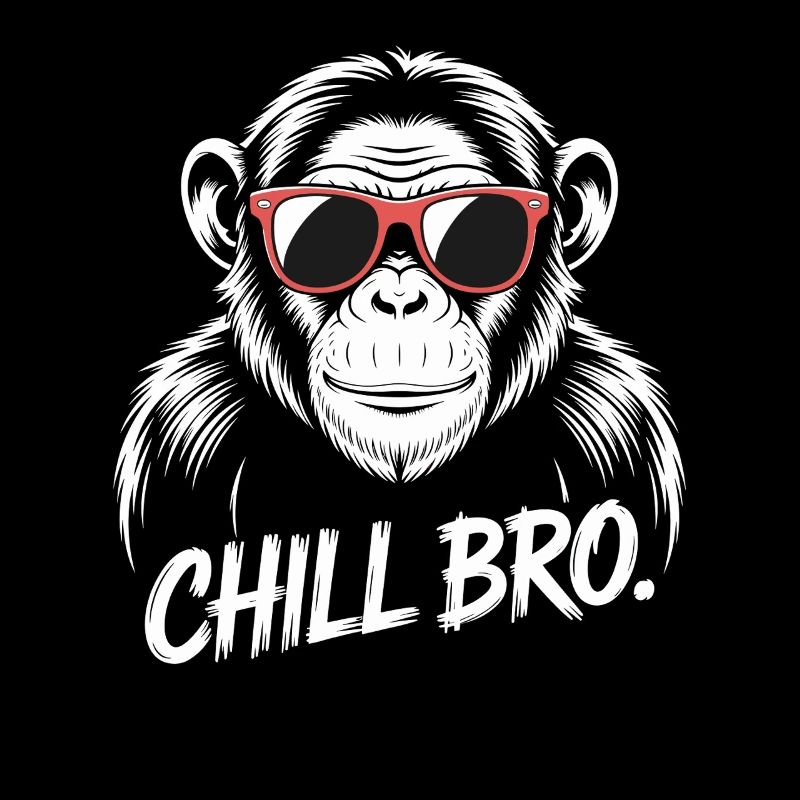 Chill Bro Affe Mit Sonnenbrille