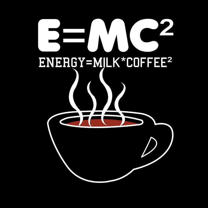 Coffee Formula E=MC2 Illustration