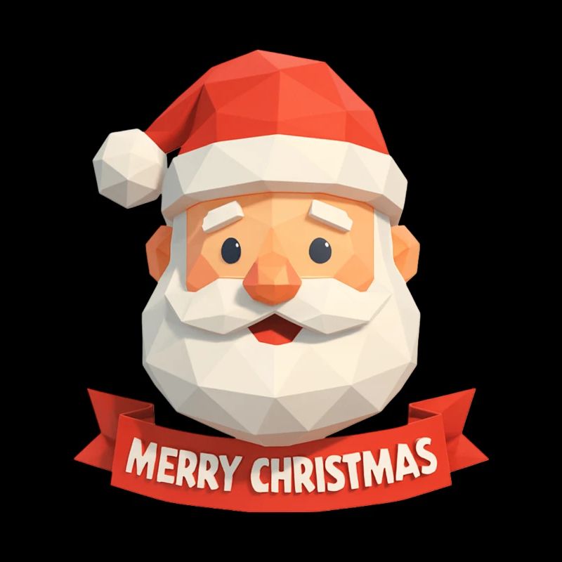 Weihnachtsmann Polygon Design – Merry Christmas