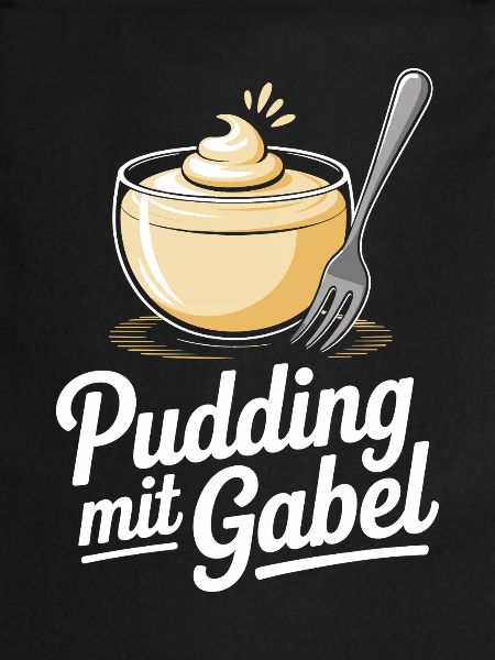 Pudding with fork