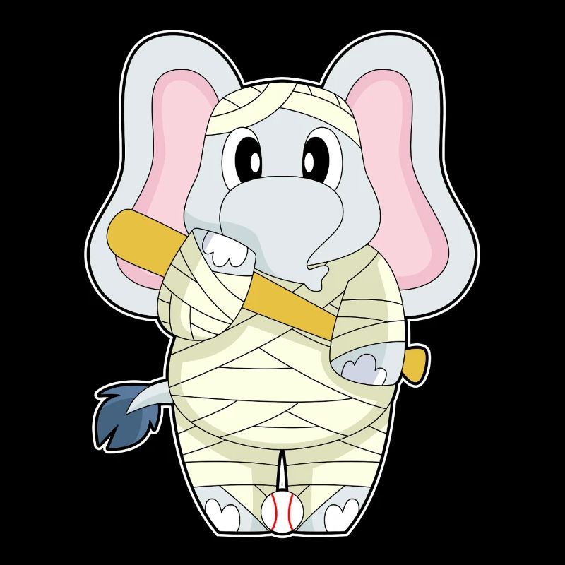 Elefant Halloween Baseball
