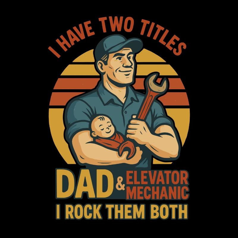 Funny Elevator Inspector Dad And Elevator Mechanic