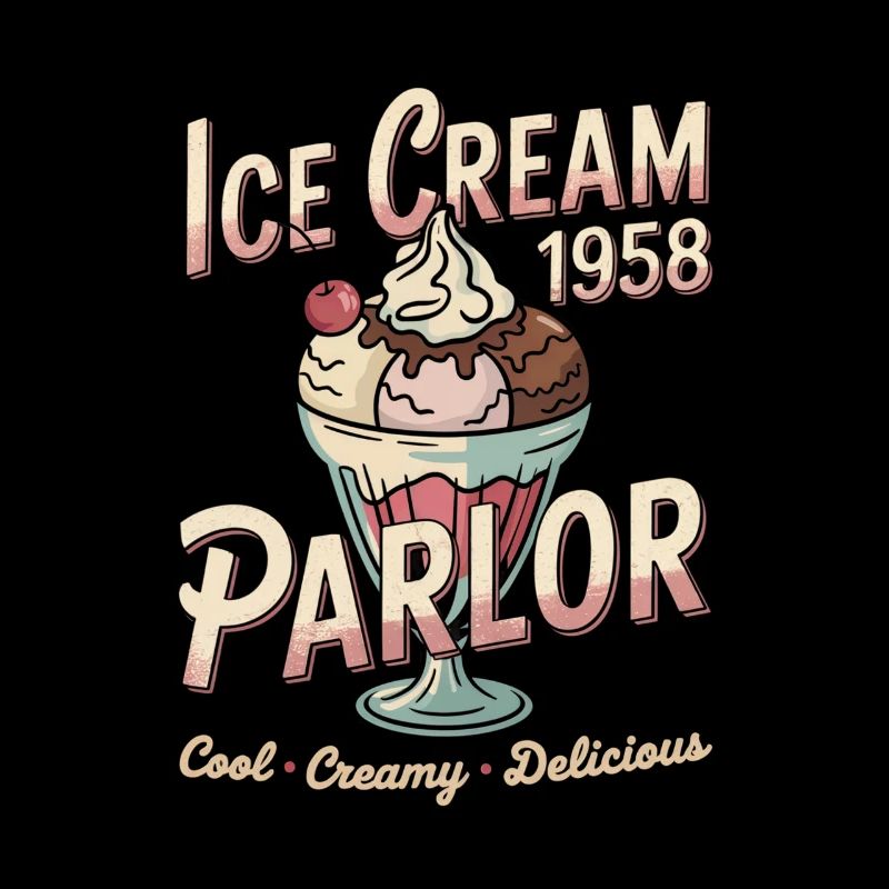 Vintage Eiscreme Werbung
