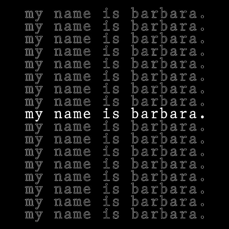 Je m’appelle Barbara