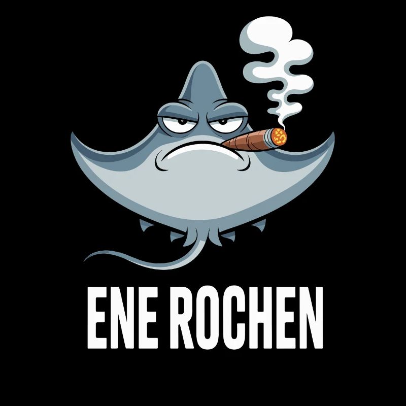 Ene Rochen Raucher Spruch Zigarette Kippe Rauchen