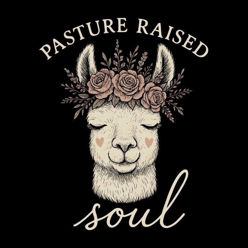 Cottagecore Lama Ästhetisches Süßes Nutztier