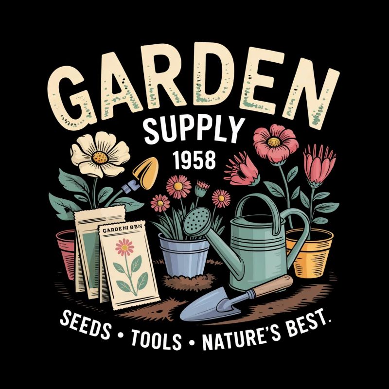 Vintage Garten Werbung