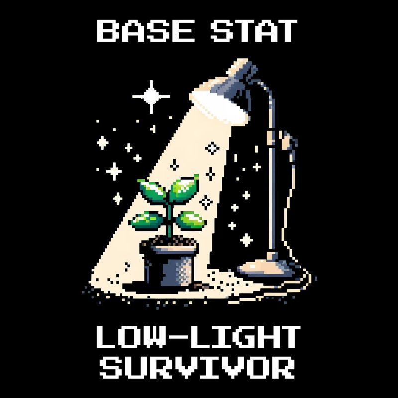 Low-Light Survivor | Pflanzen Gamer Spruch