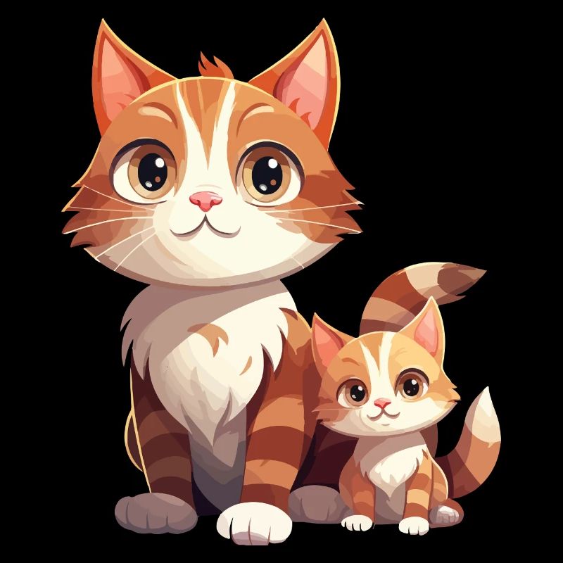 Chat amitié dessin animé Style chat