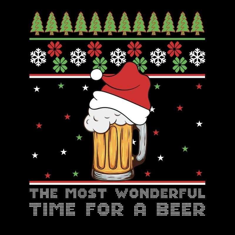 Bière de Noël Pull Moche Noël Alcool Apéro Moche