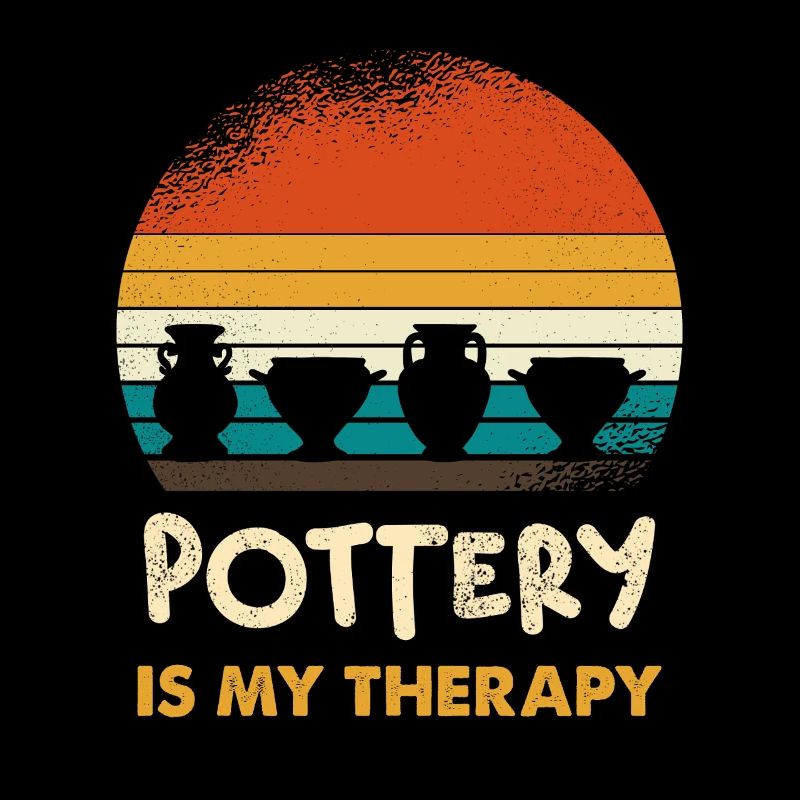 Clay art in retro sunset