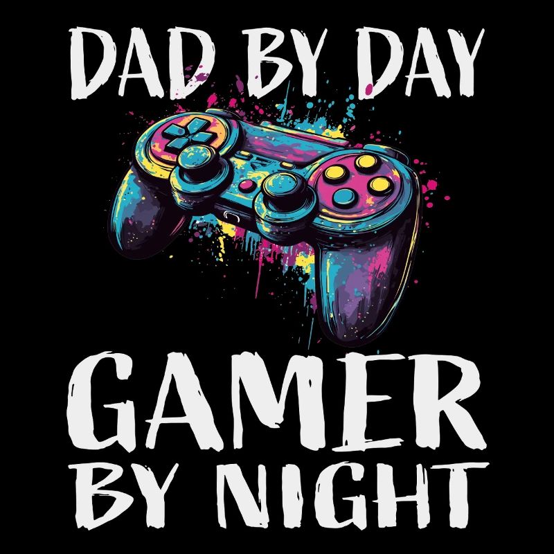 Dad by Day Gamer by Night Controller Art