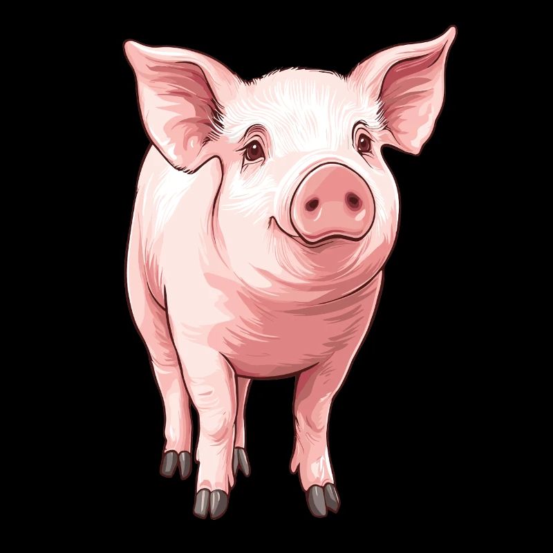 Pink Pig Portrait