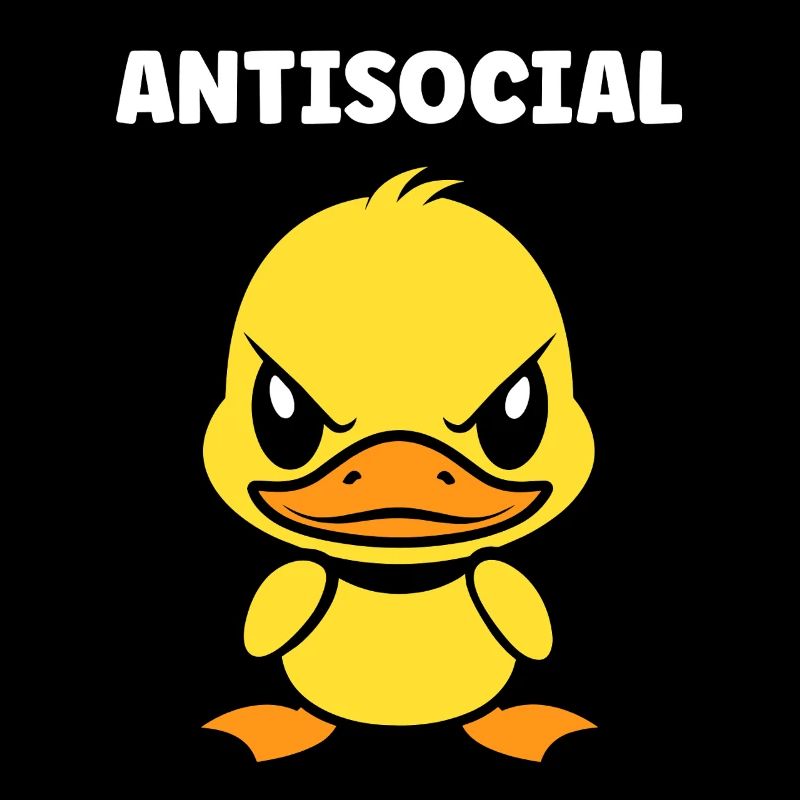 Grumpy Antisocial Duck