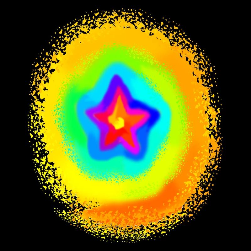 Regenbogenfarben bunter Farbverlauf Stern