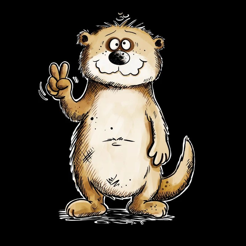 Conception du signe de paix de la loutre