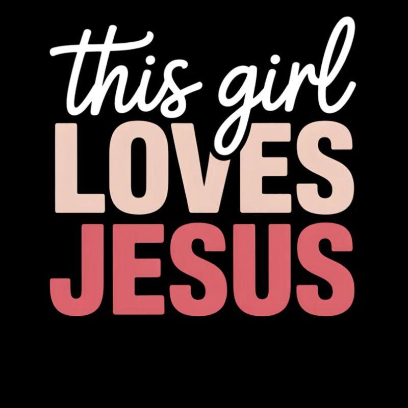 Mädchen liebt Jesus Gradientenschrift