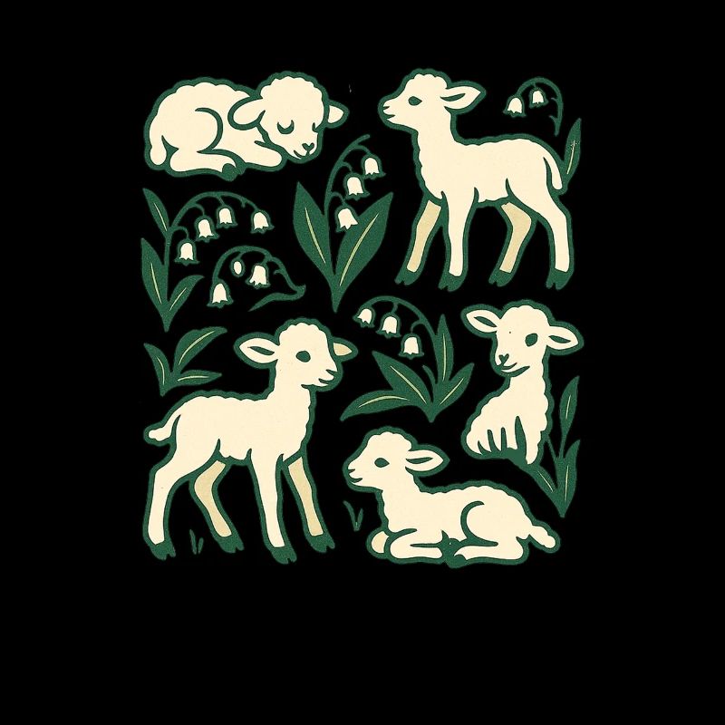 Lamb Quartet in Spring Meadow