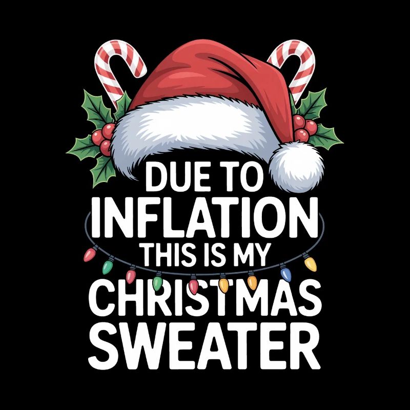 Inflation Weihnachtspullover Wortspiel