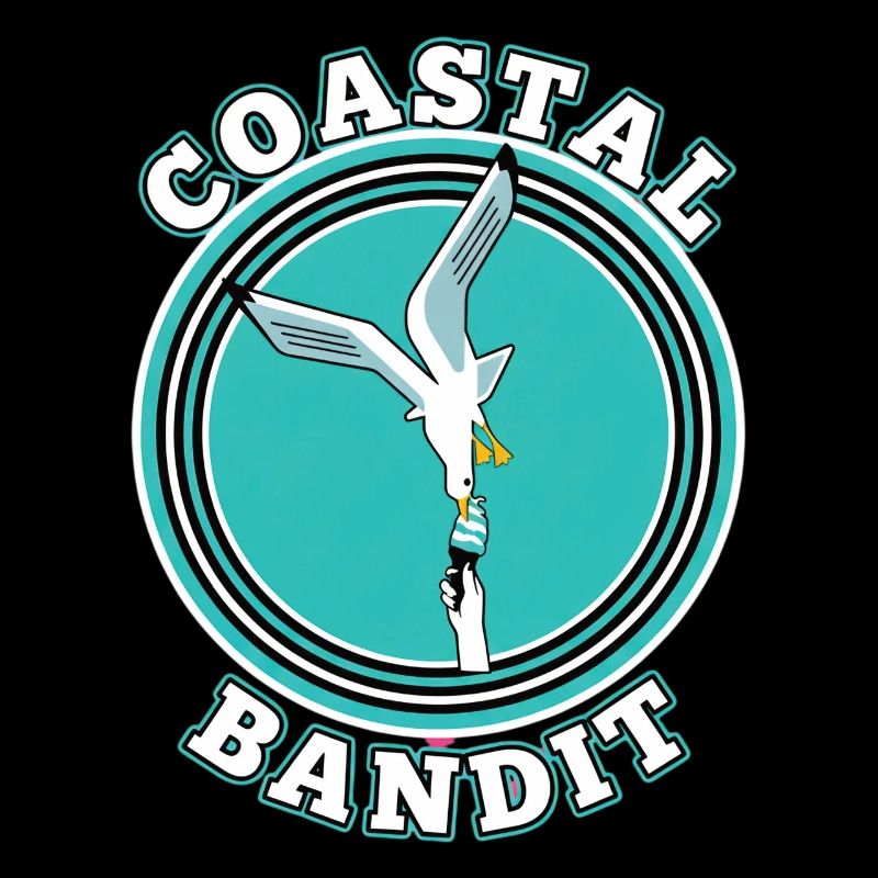 Küstenbandit Möwe Stiehlt Eis