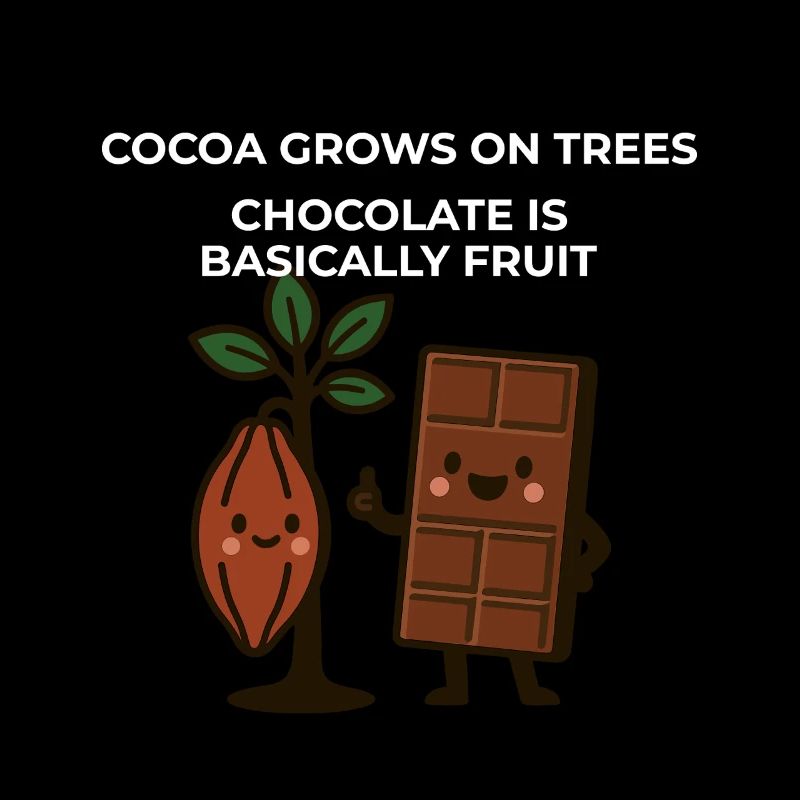 Chocolate is Fruit – Funny Cocoa Saying