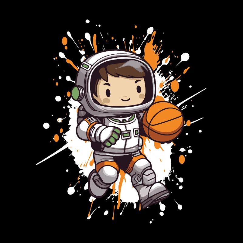 Éclaboussure de basket-ball des astronautes