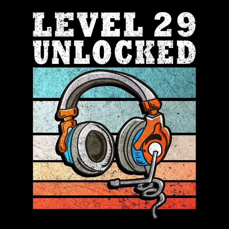 Level 29 Unlock Kopfhörer Retro