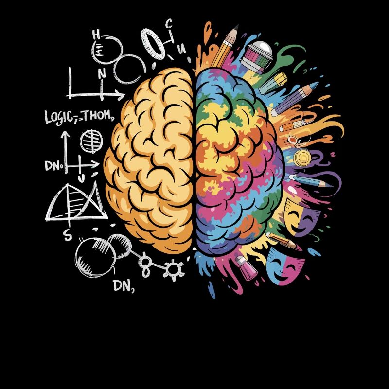 Creative brain color explosion