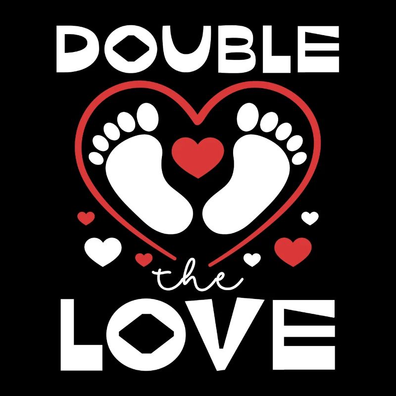 Design imprimé Double Love Heart