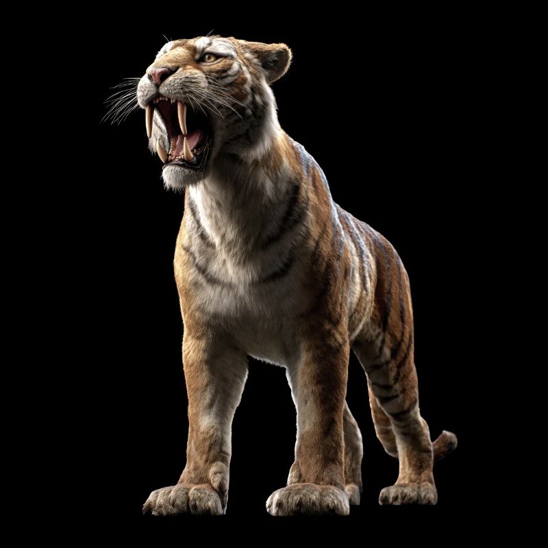 Saber-toothed tiger Smilodon Big cat Sabertooth tiger