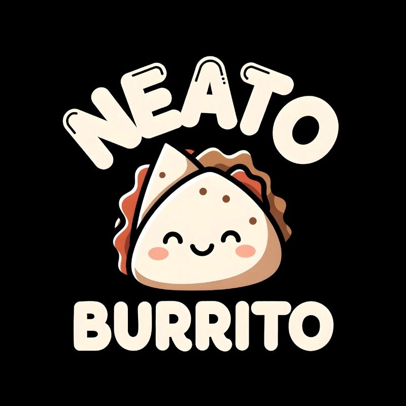 Neato Burrito Jeu de mots mignon sur la nourriture