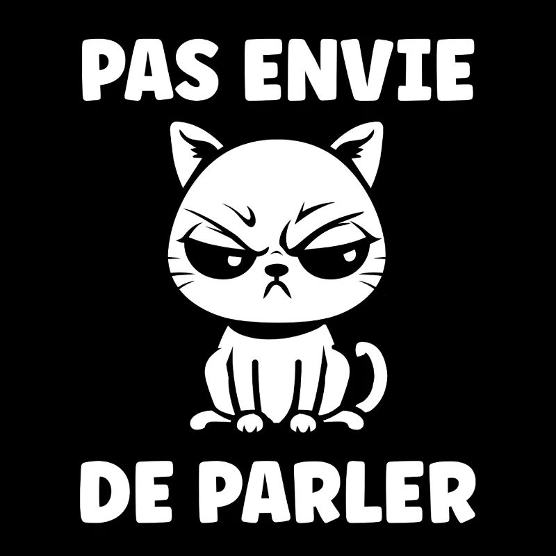 Chat grognon pas envie de parler