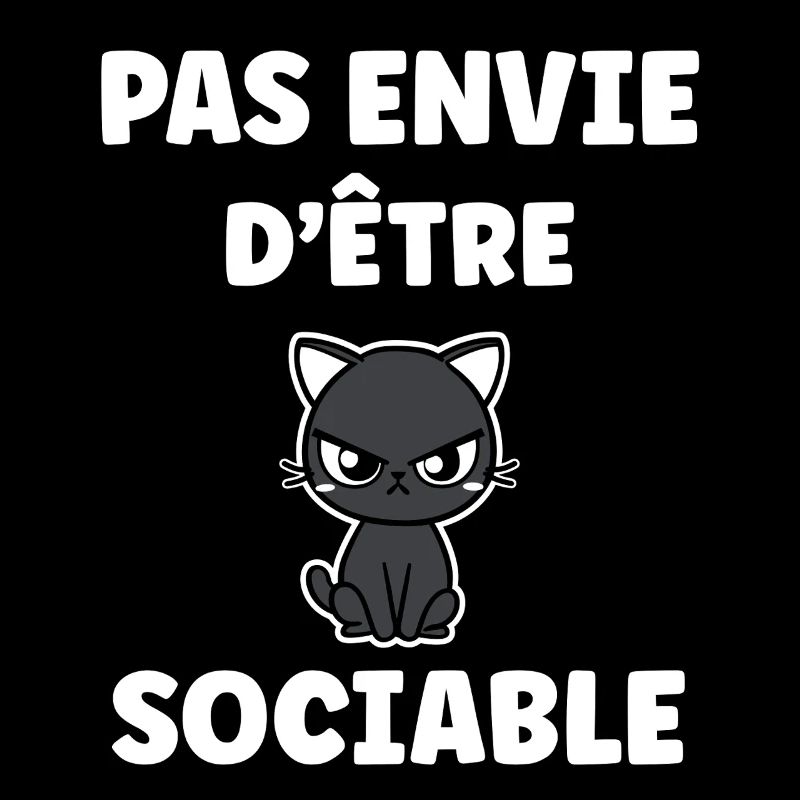 Pas envie d'être sociable - Chat grognon