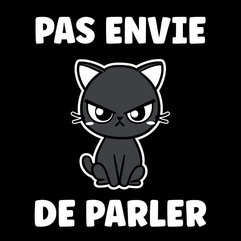 Chat grognon pas envie de parler