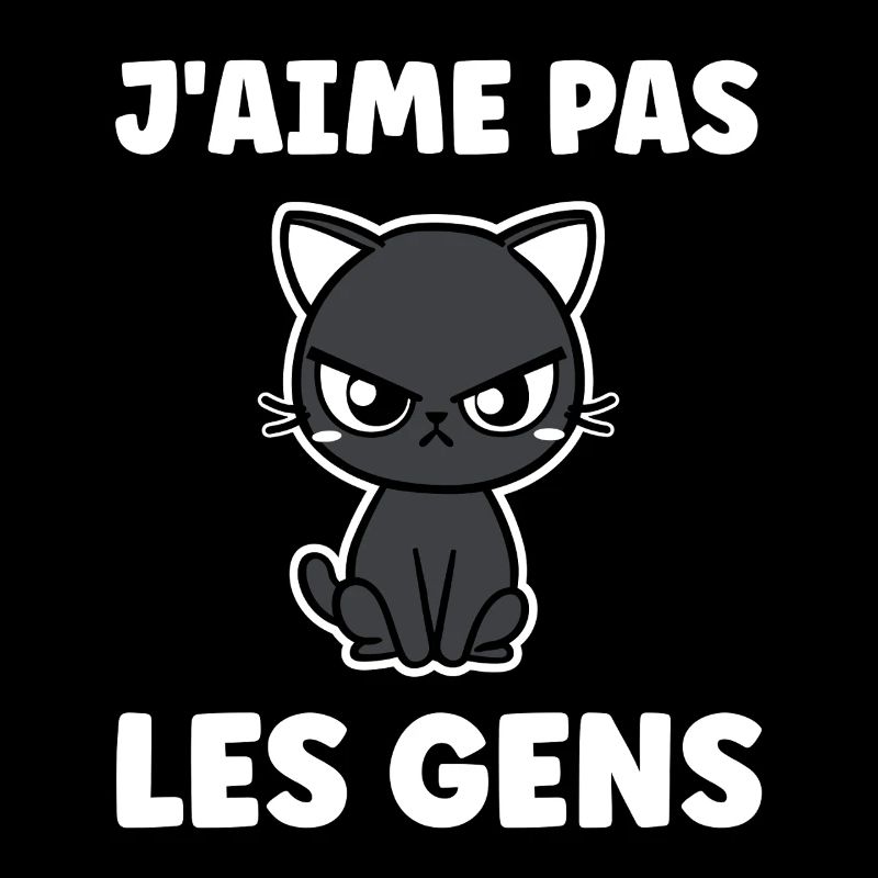 Chat grognon J'aime pas les gens