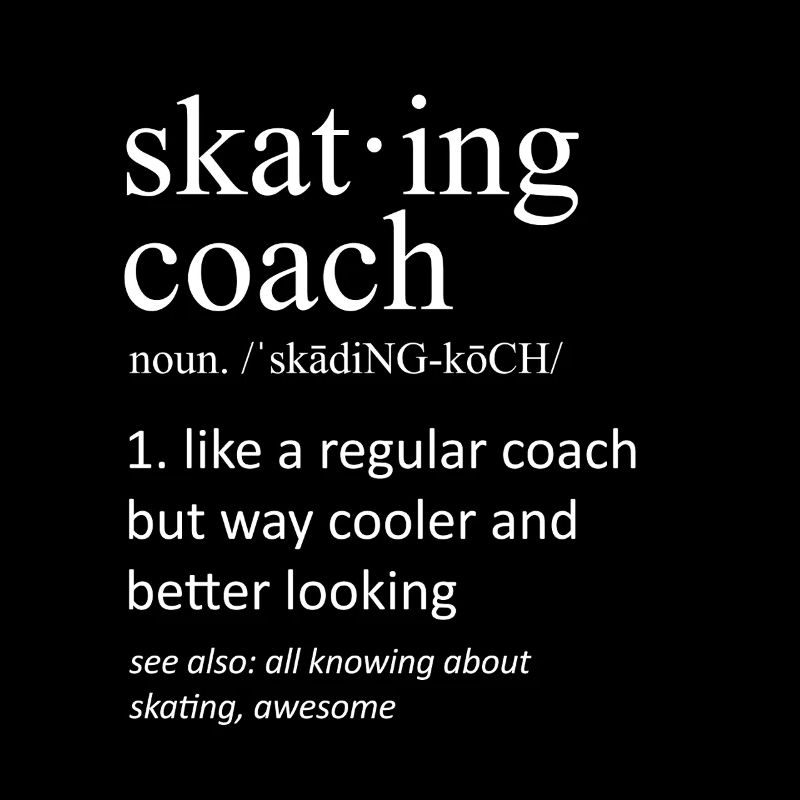 Definition des Eislauftrainers: Witzige Sporttypografie