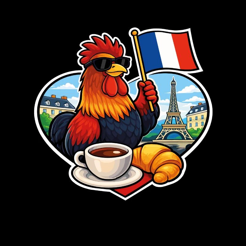France - Coq Français Café Paris Tour Eiffel