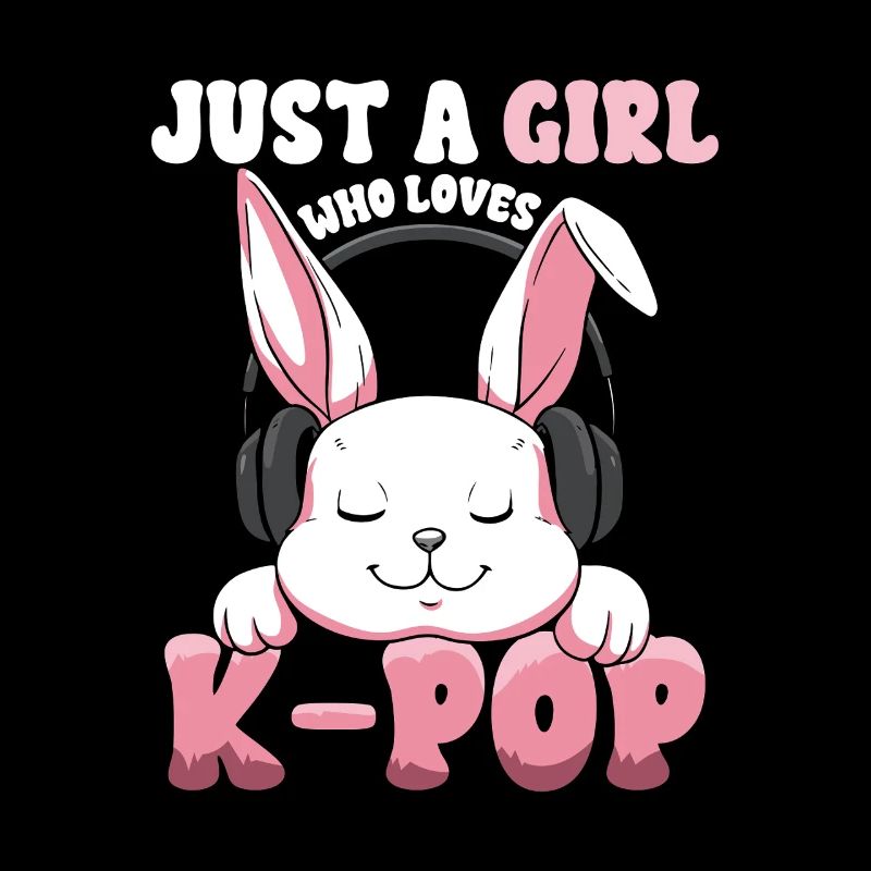 K-Pop Bunny  mit Kopfhörern